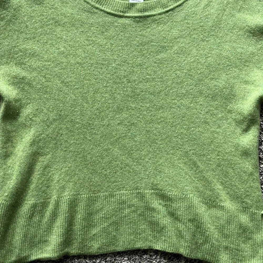Rachel Zoe Blouse Womens XL Green 100% Cashmere Luxury Cottagecore Fairy - Picture 3 of 6
